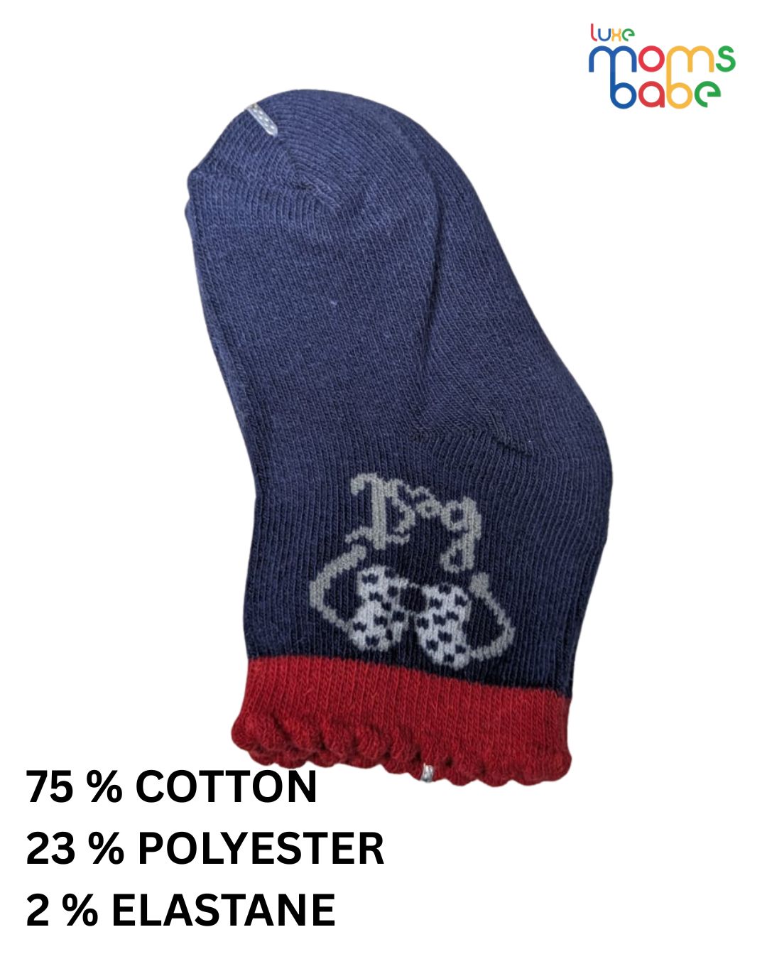 baby socks navy blue & white