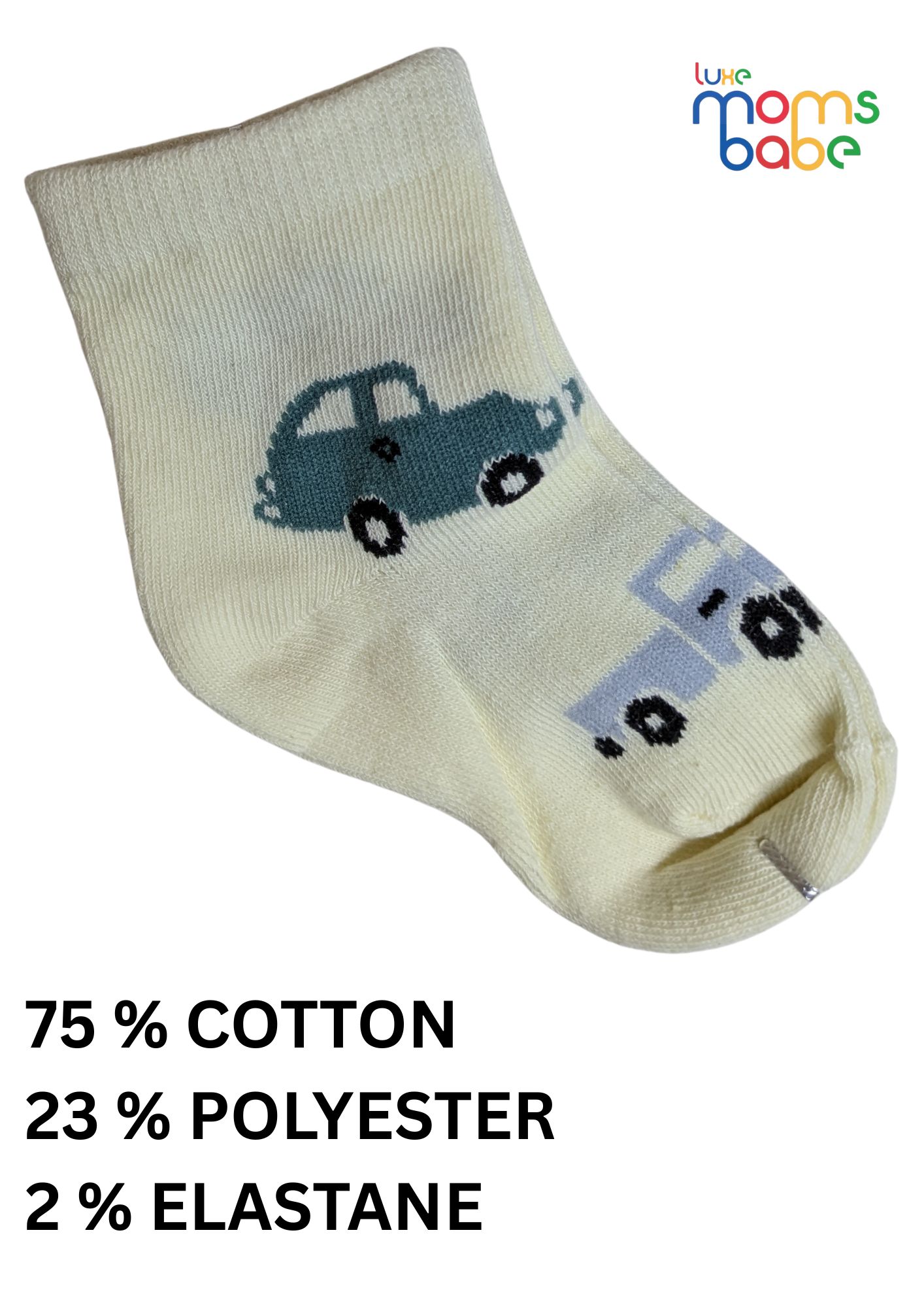 baby socks cream & dark blue baby socks cream & dark blue