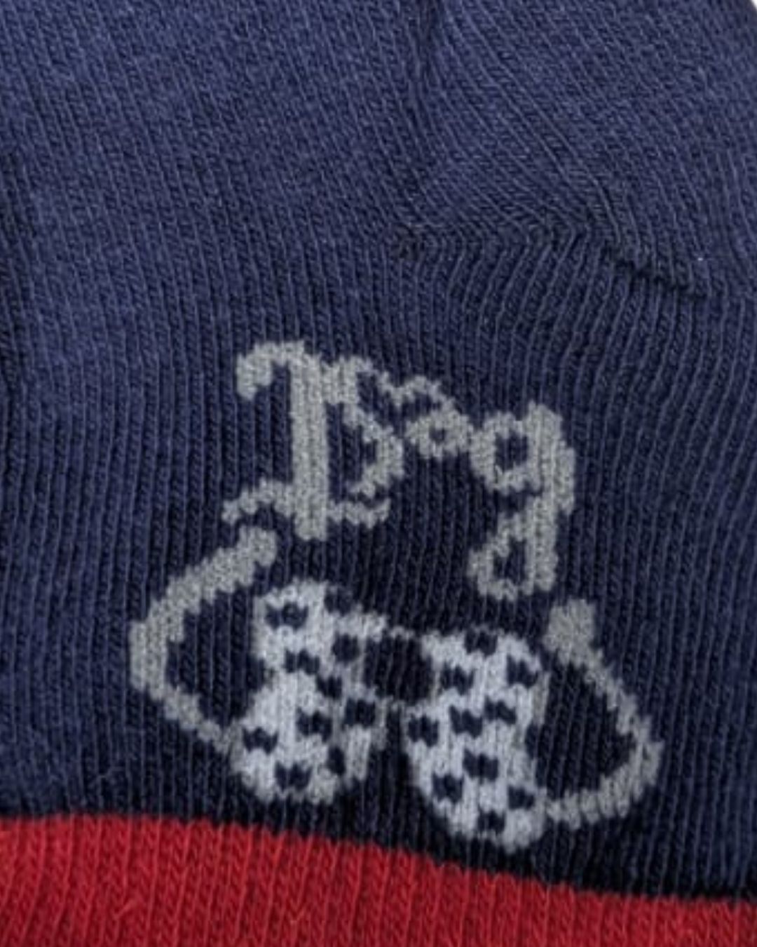 baby socks navy blue & white