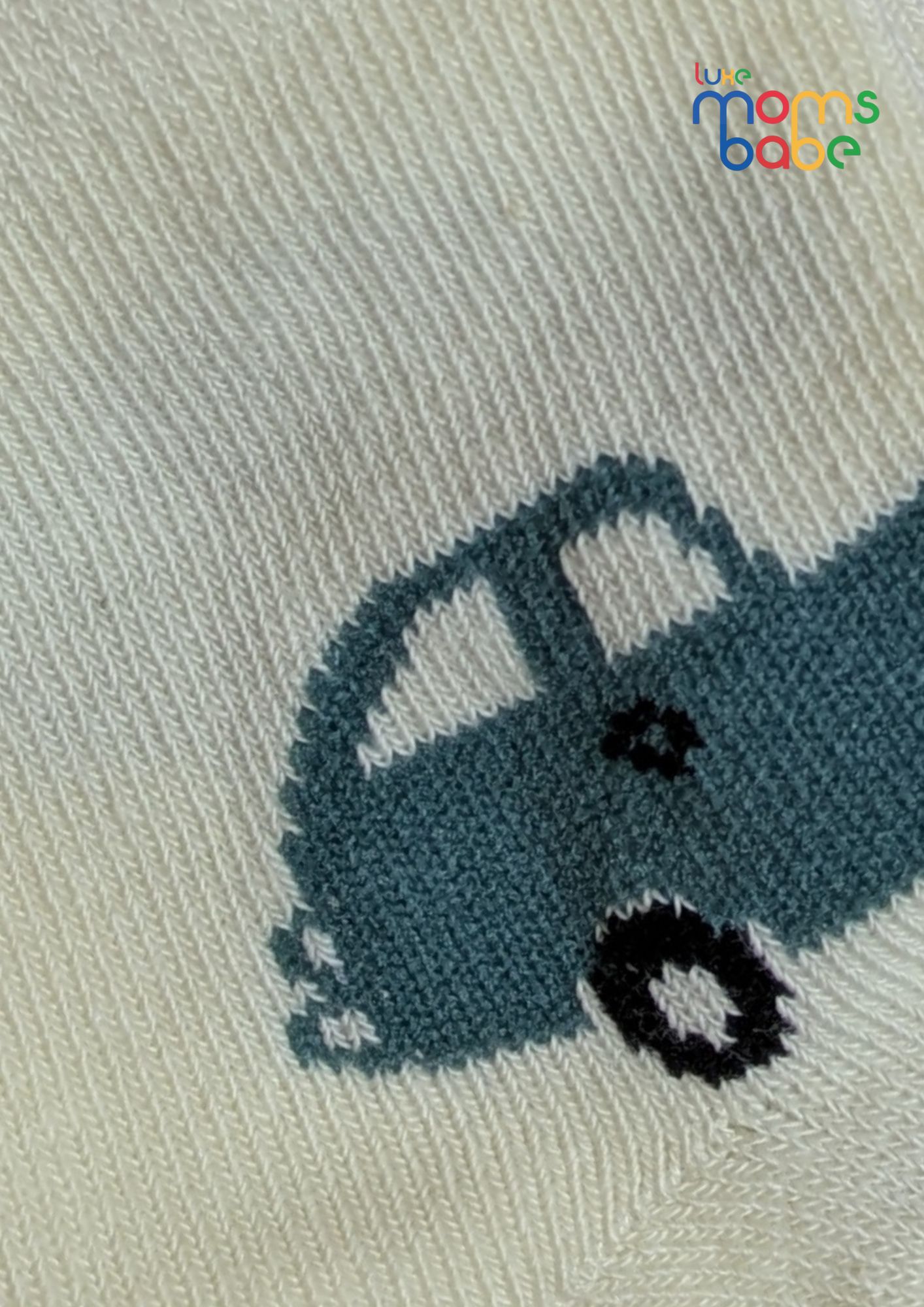 baby socks cream & dark blue baby socks cream & dark blue