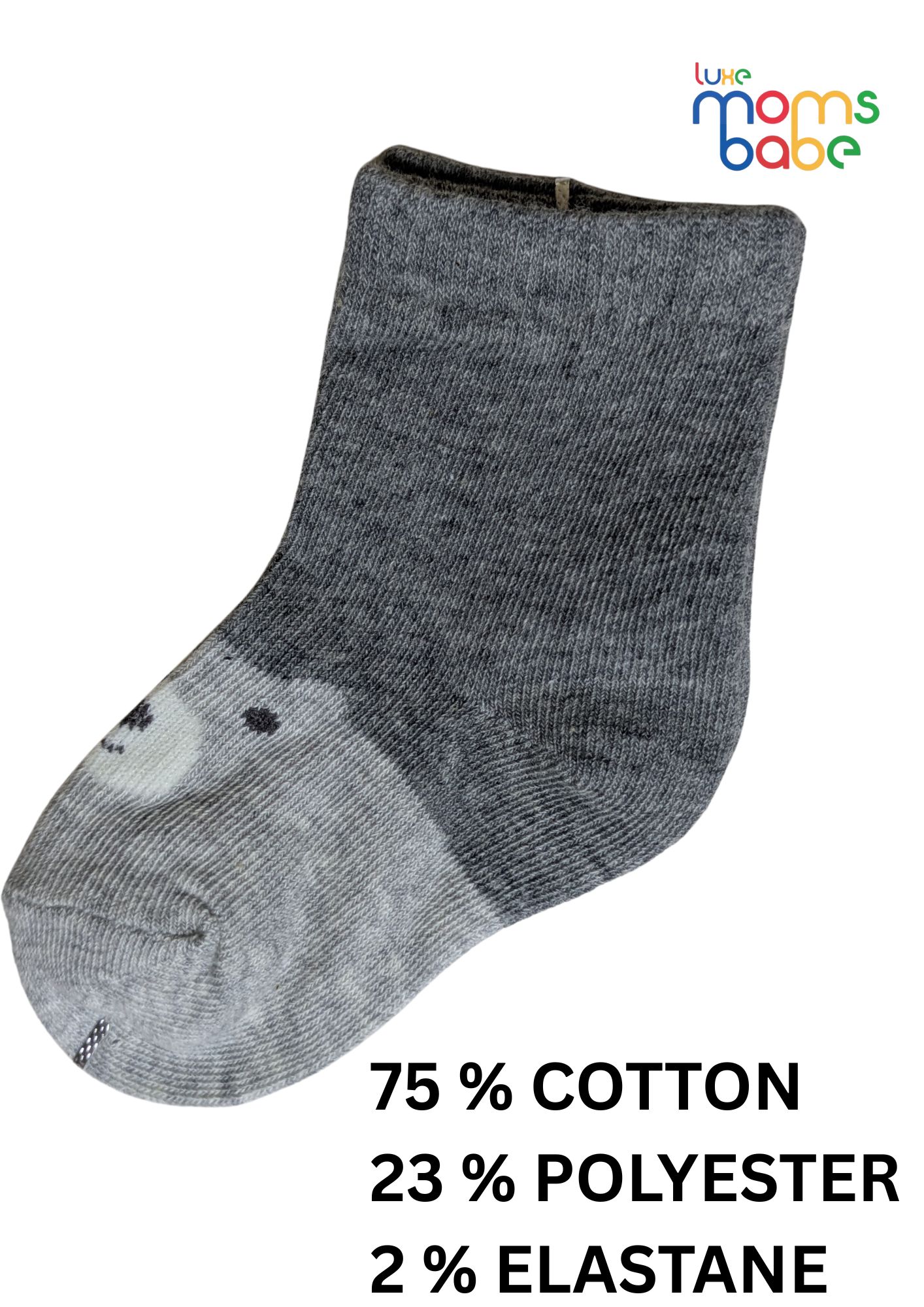 baby socks red & gray