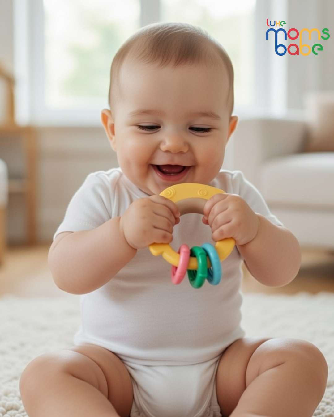 teether and rattle toy set