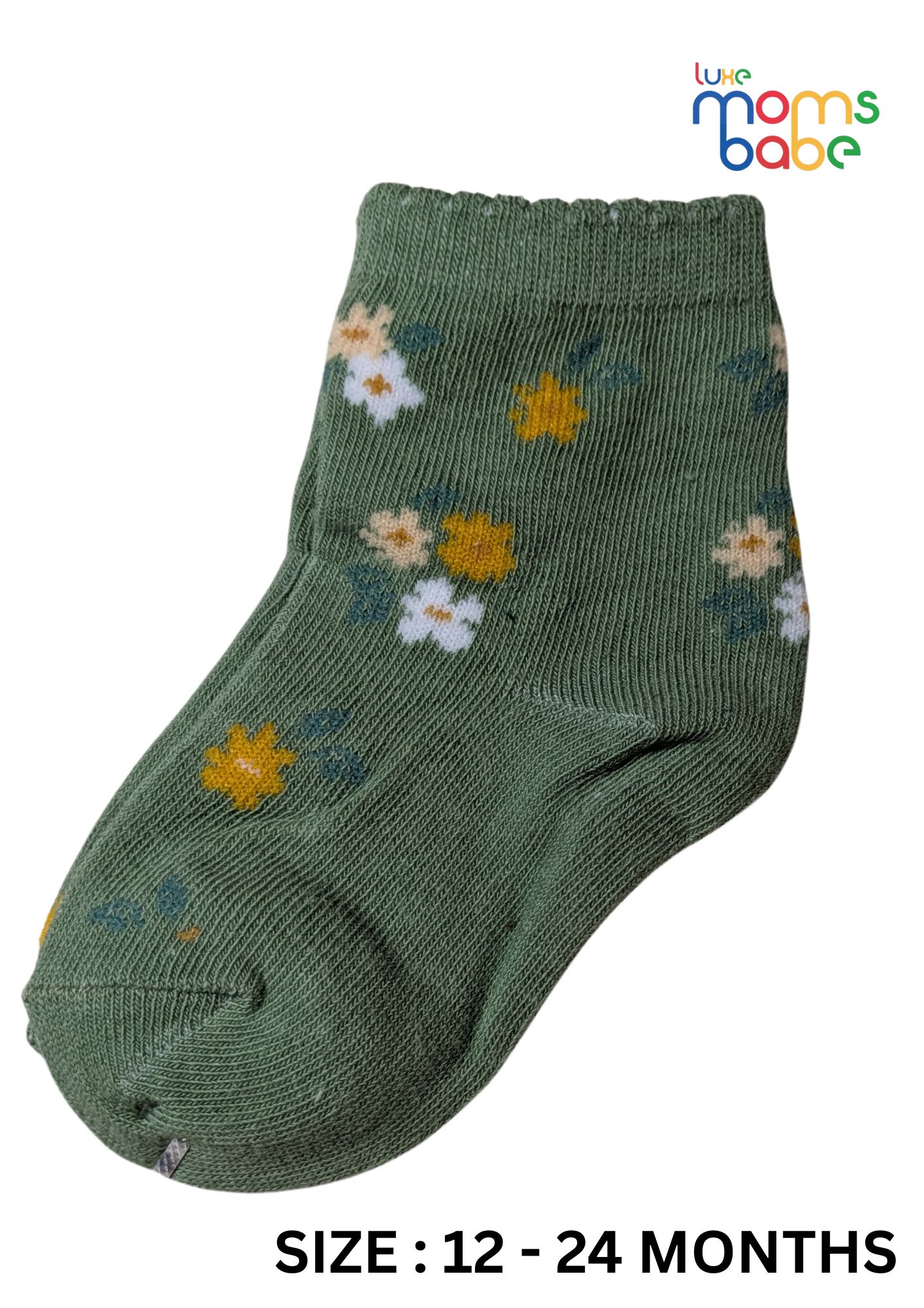 baby socks pink & green