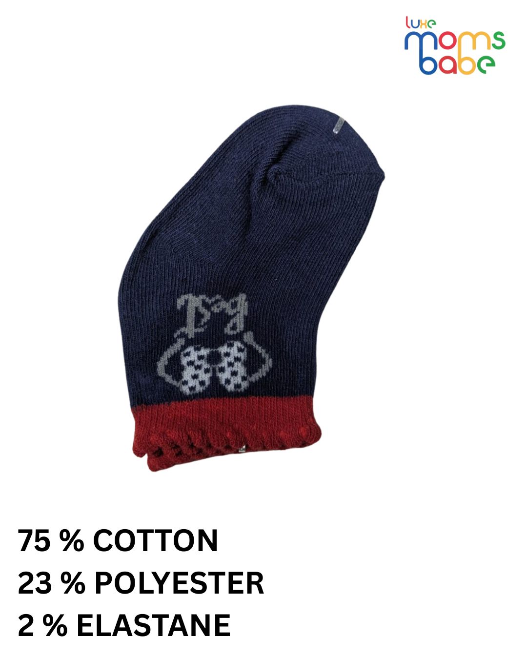 baby socks gray & navy blue