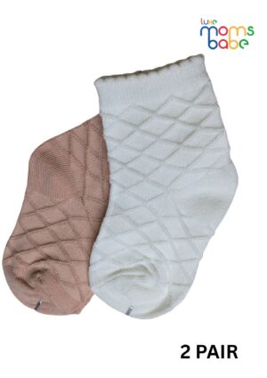 baby socks pink & white