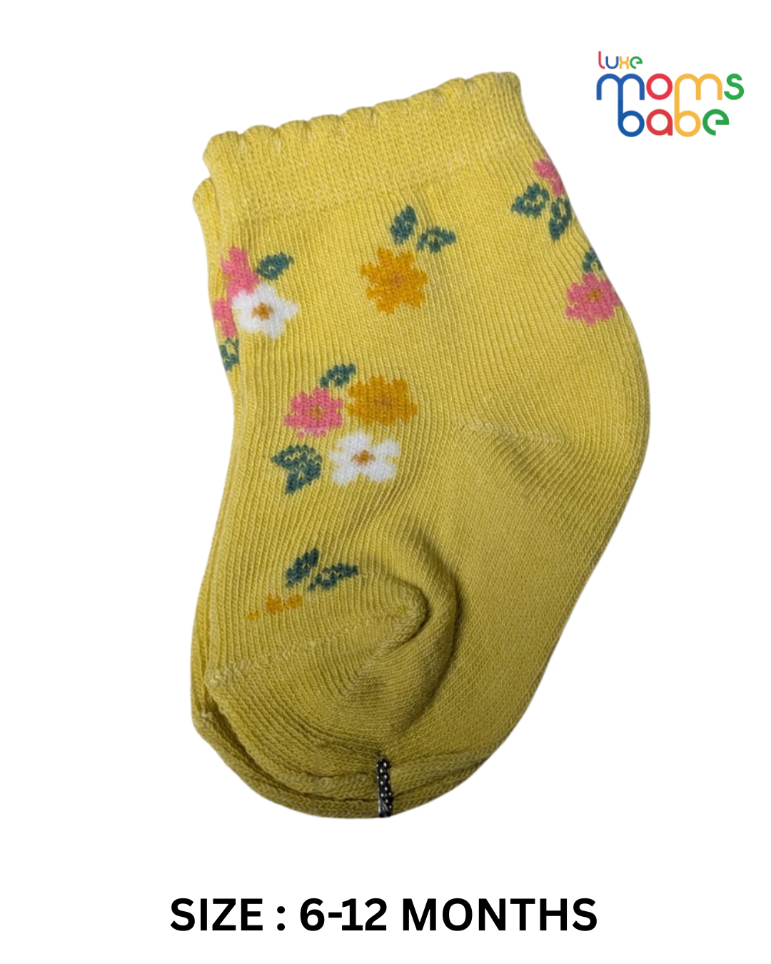 baby socks yellow & cream