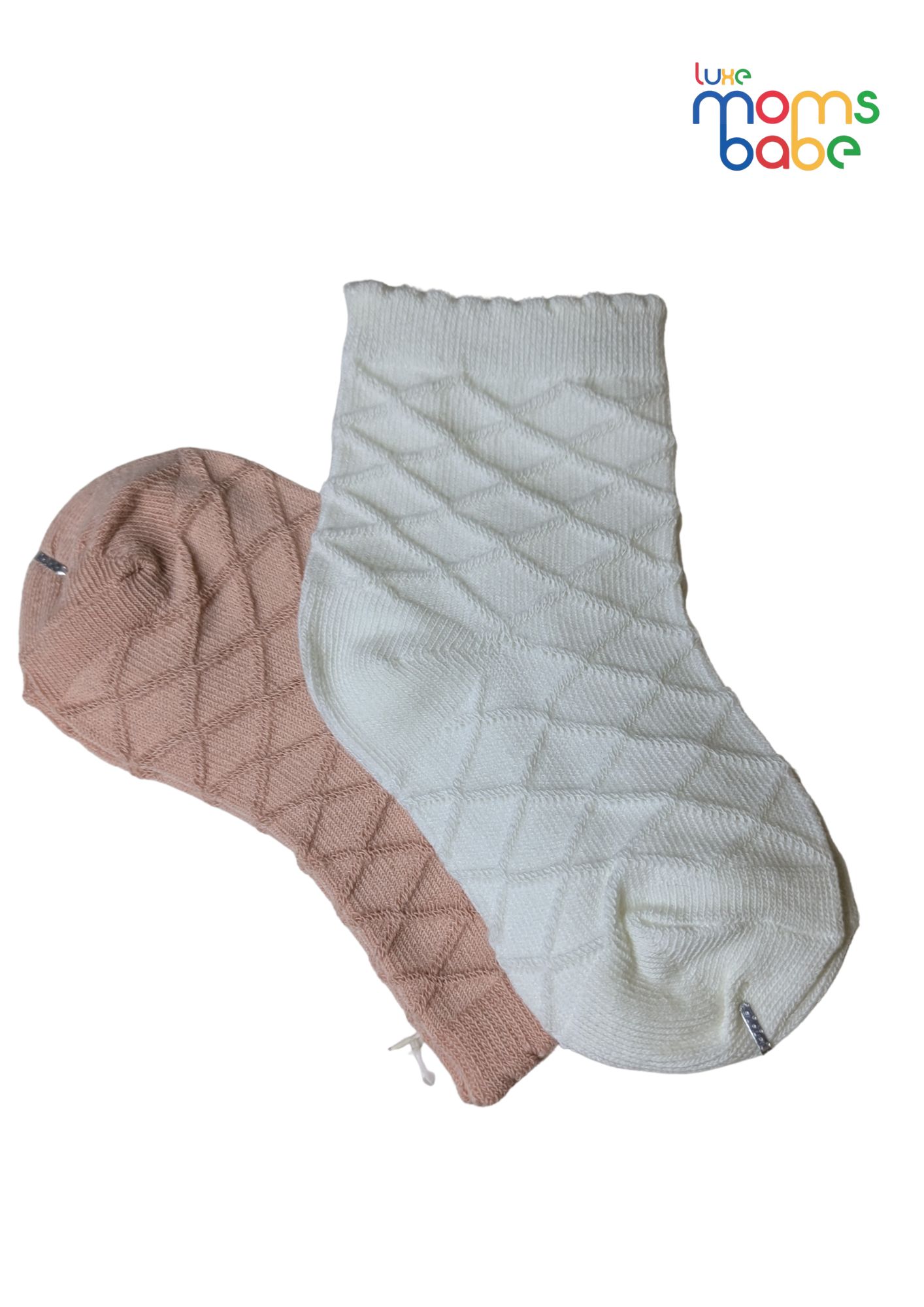 baby socks pink & white