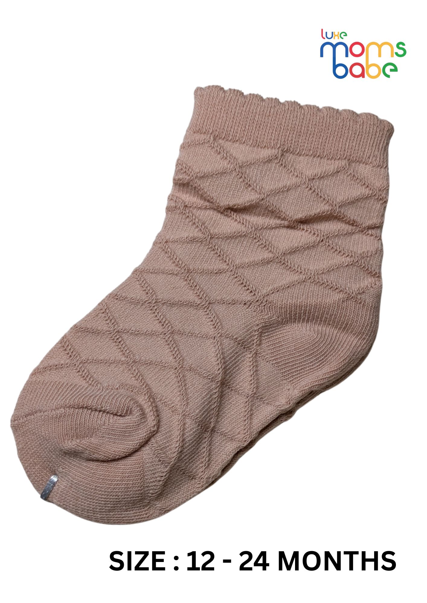 baby socks pink & white