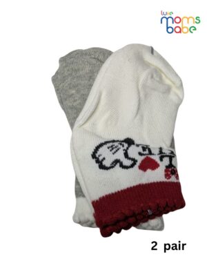 baby socks gray & white