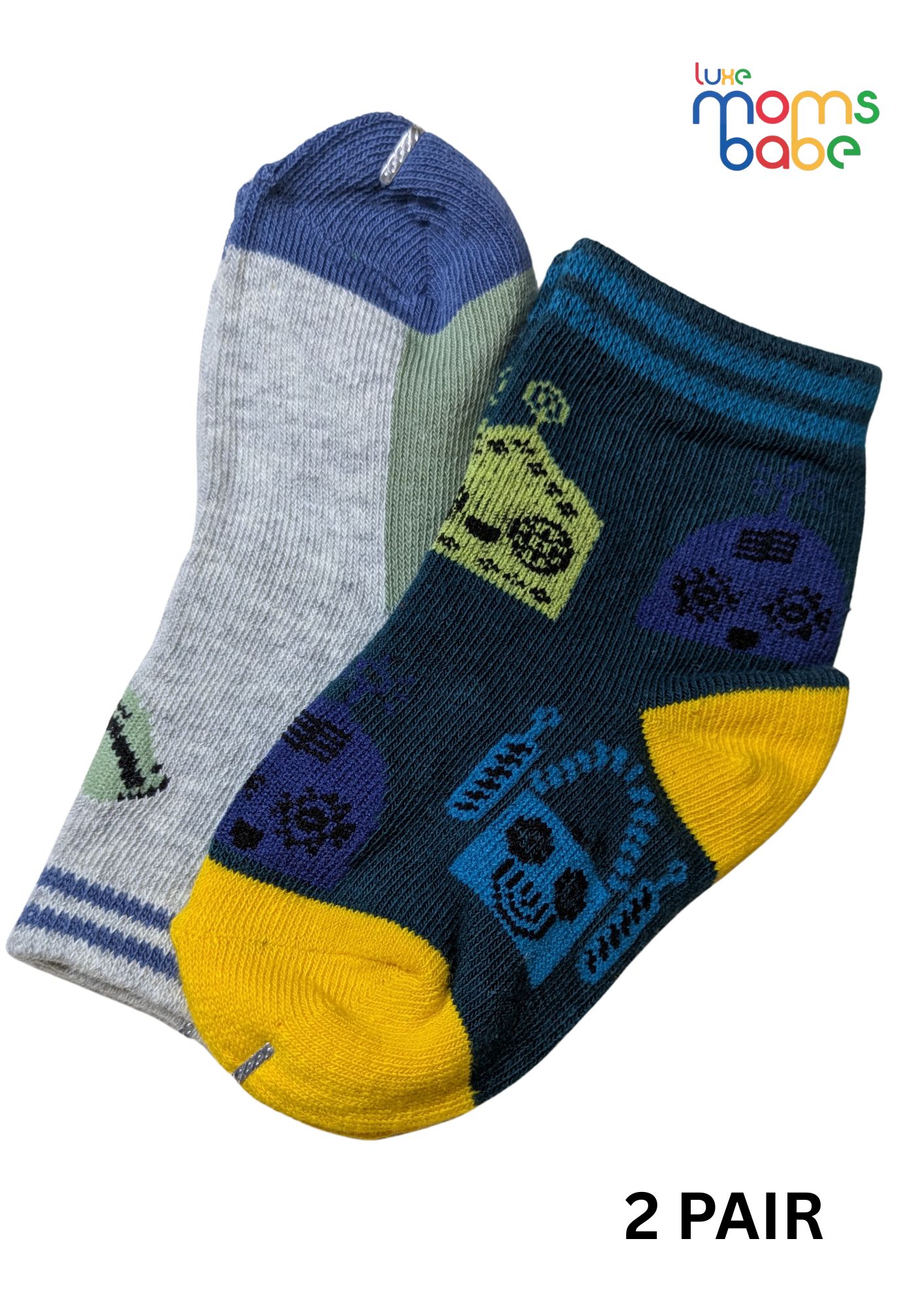 baby socks gray & dark blue baby socks gray & dark blue