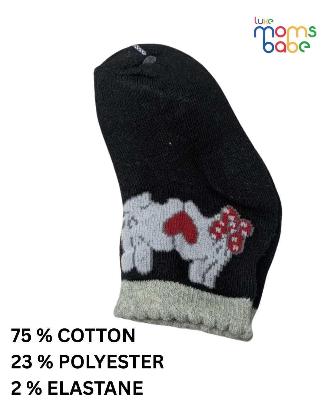 baby socks white & black