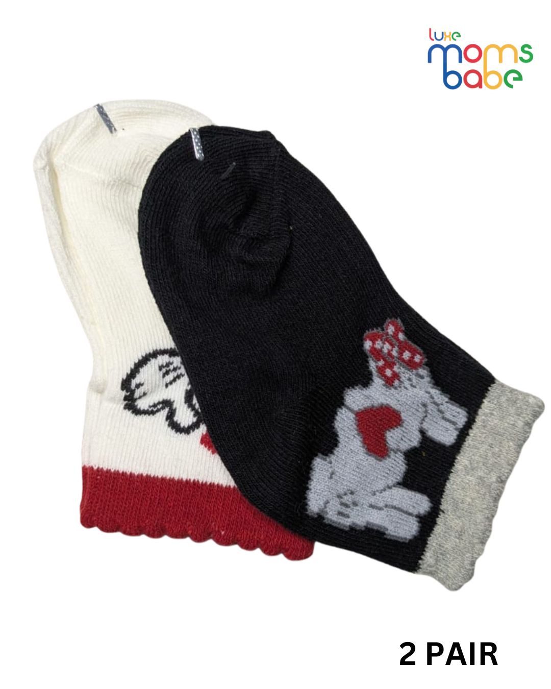 baby socks white & black