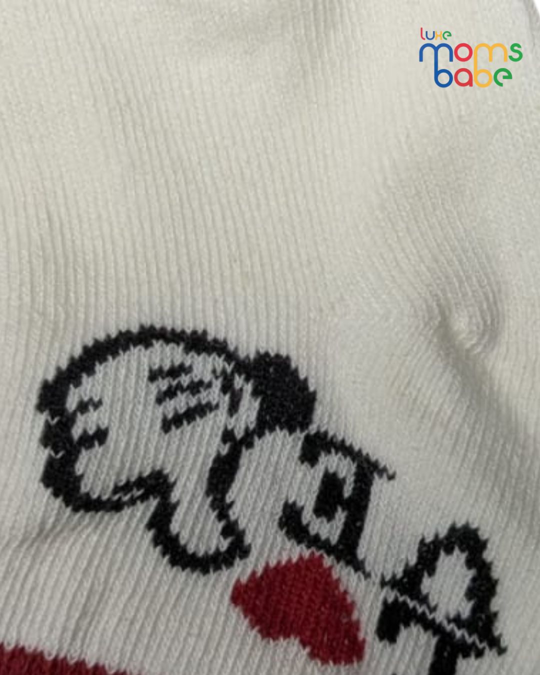 baby socks white & black