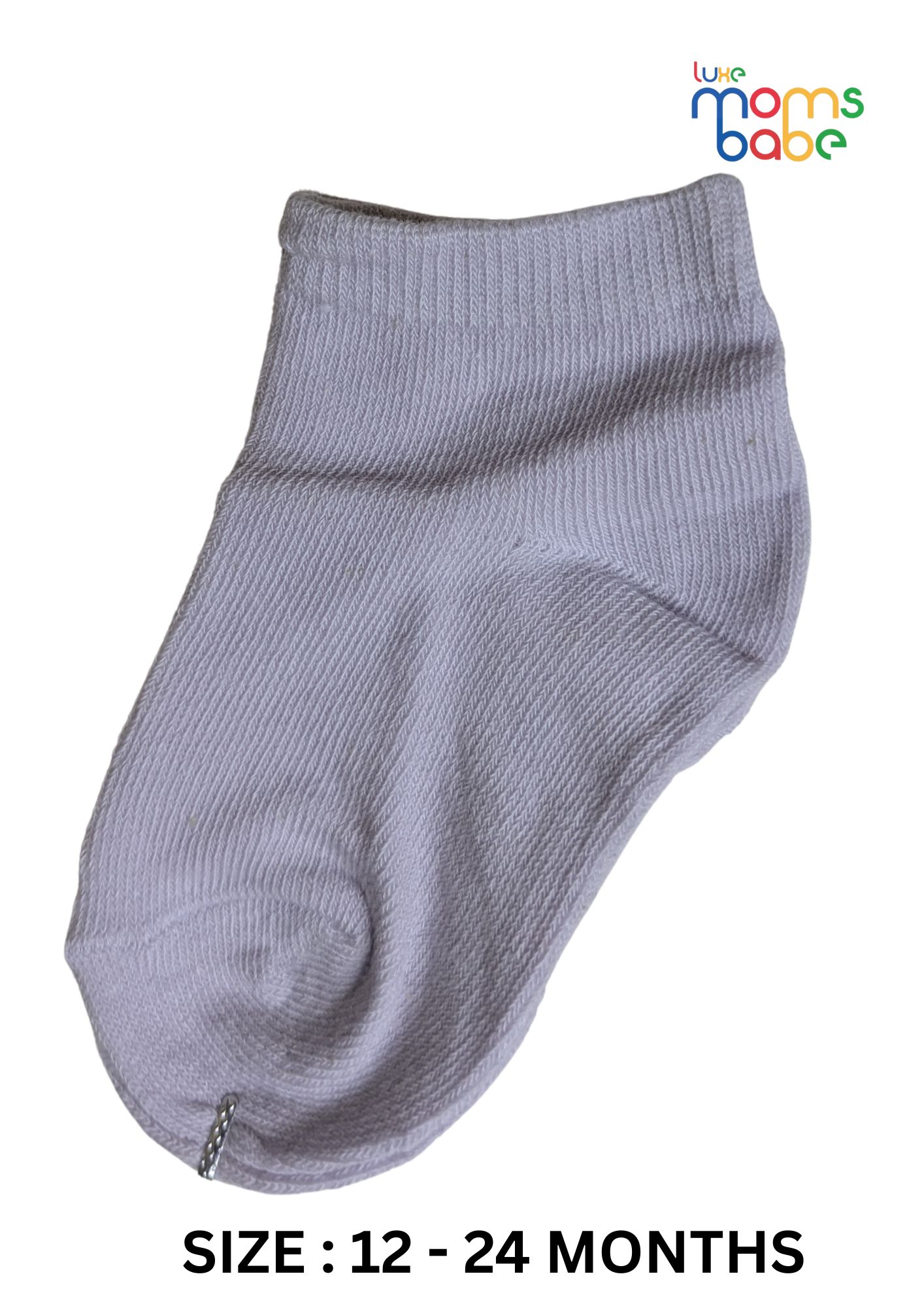 baby socks light purple & white