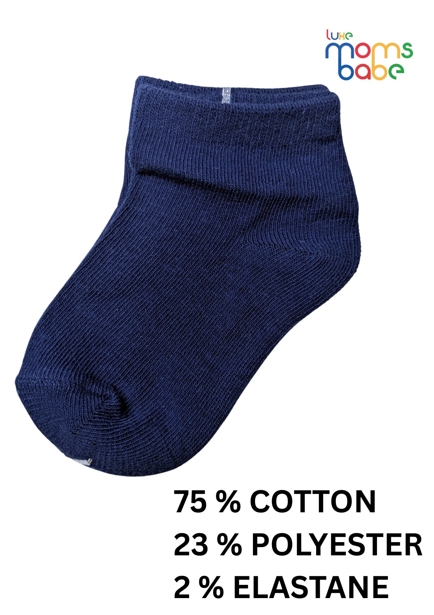 baby socks navy blue & white