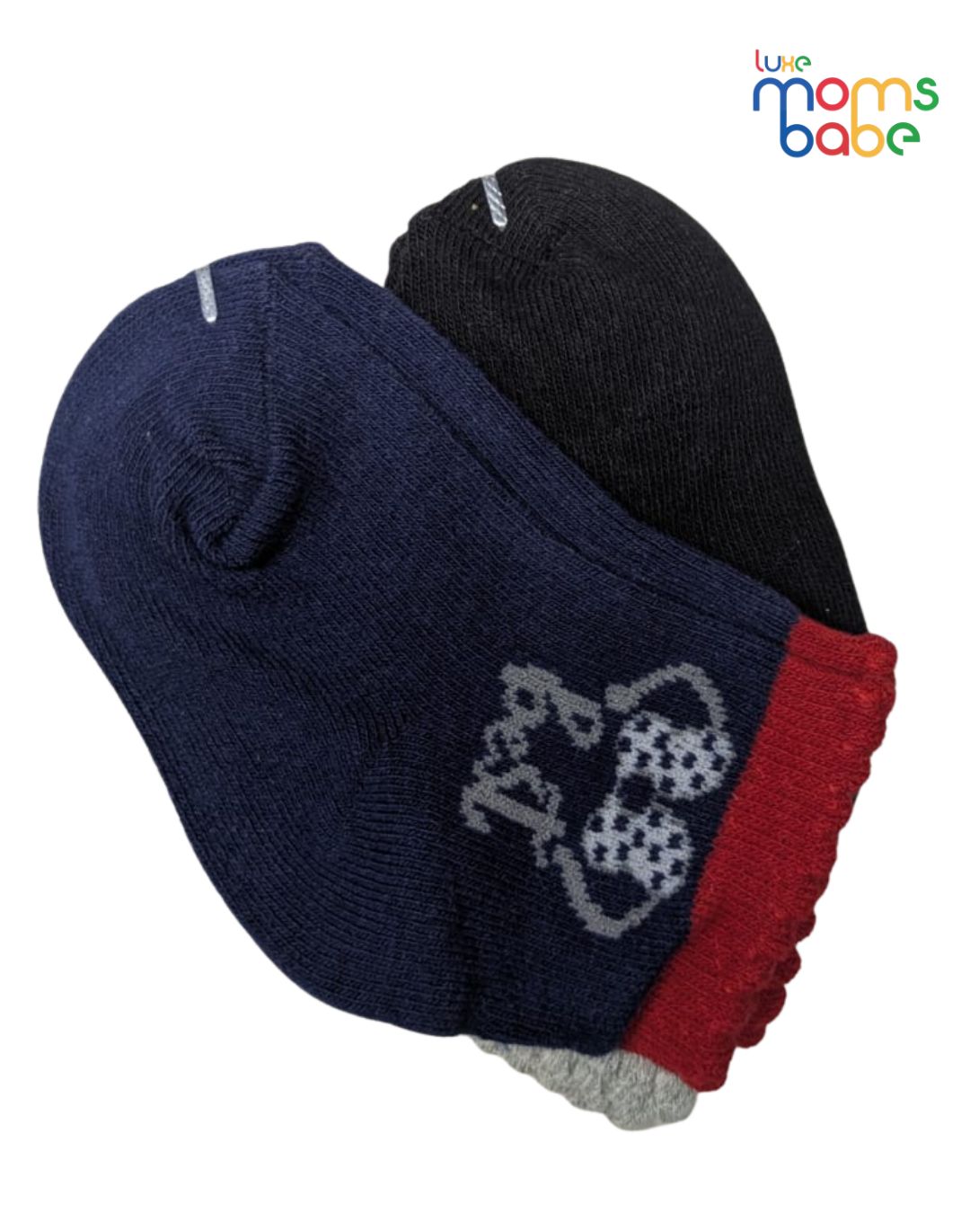 baby socks black & navy blue