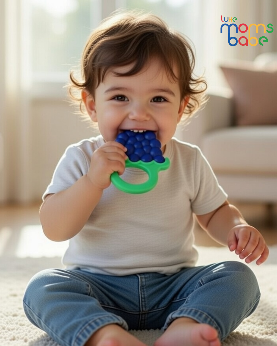 grape shaped silicone baby teether