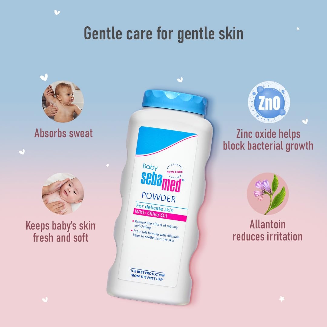 sebamed baby powder 100 gm | olive oil