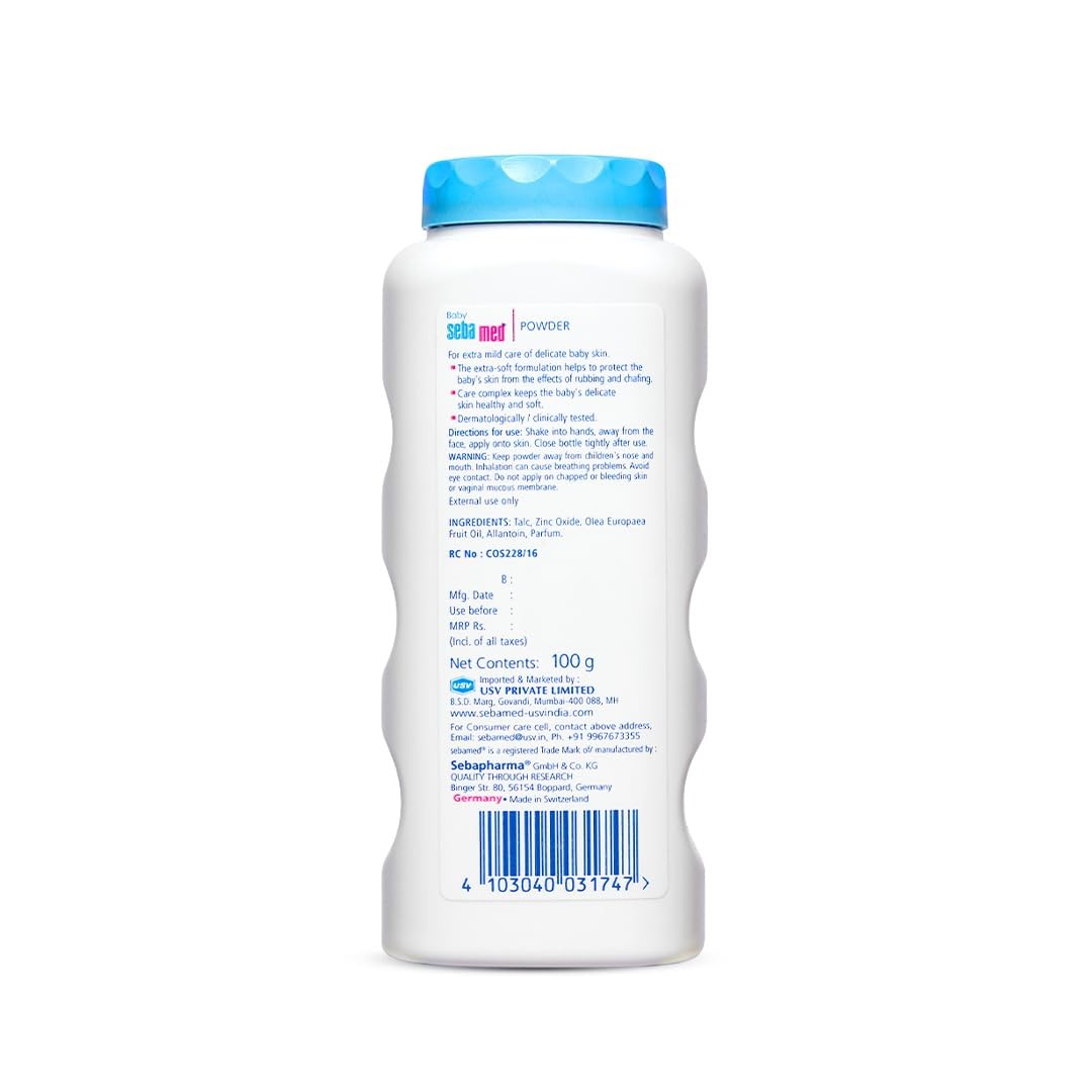 sebamed baby powder 100 gm | olive oil