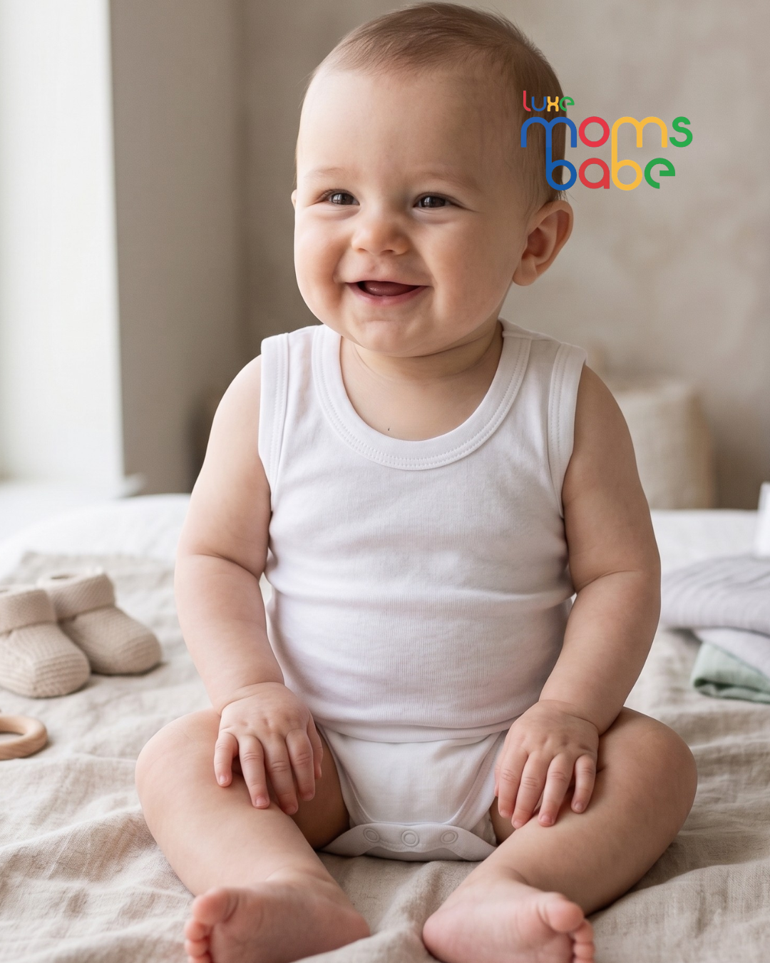 baby bodysuit innerwear – white soft cotton