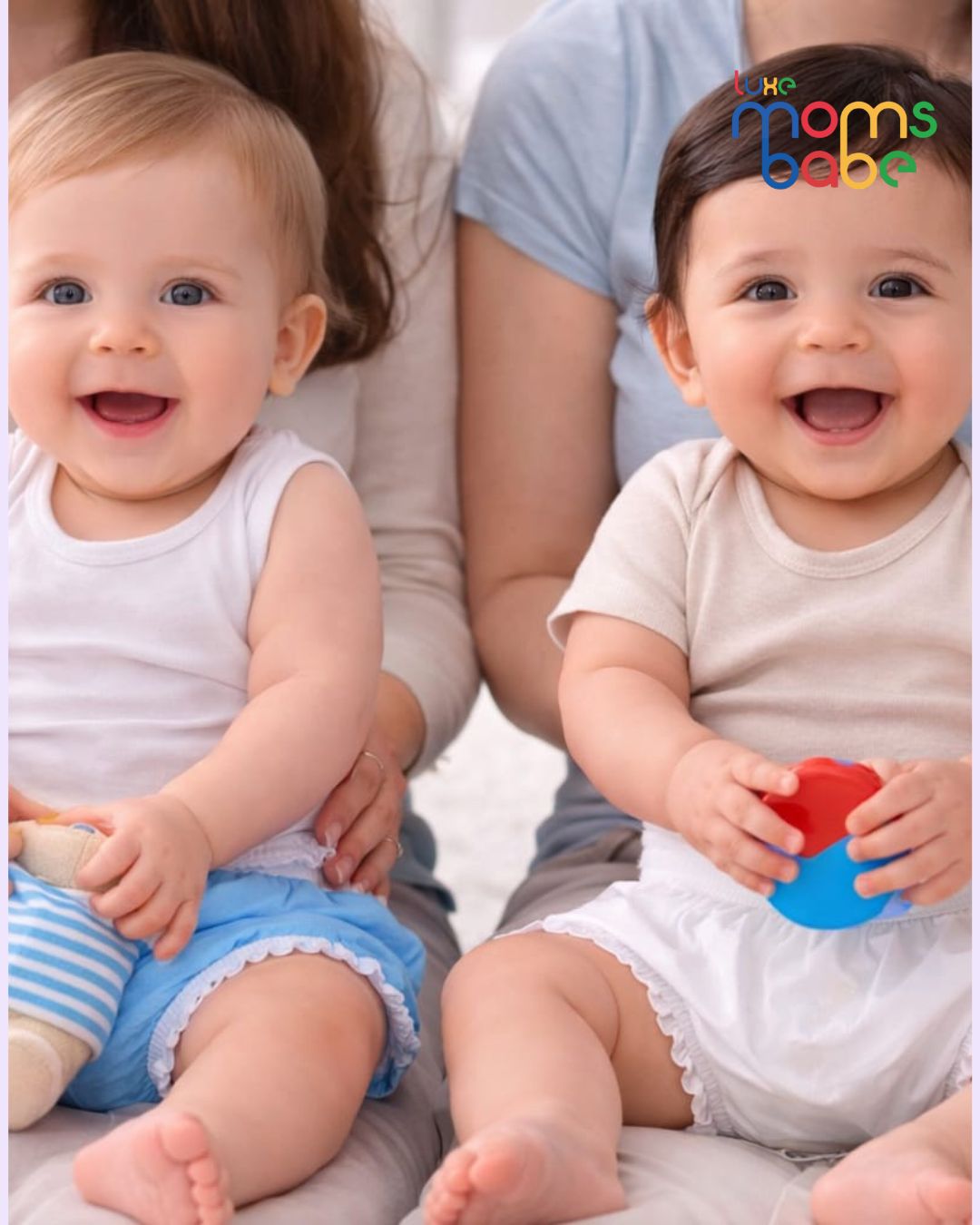 baby waterproof diaper pants (nappy covers) luxe moms babe (blue & white in 1 set)