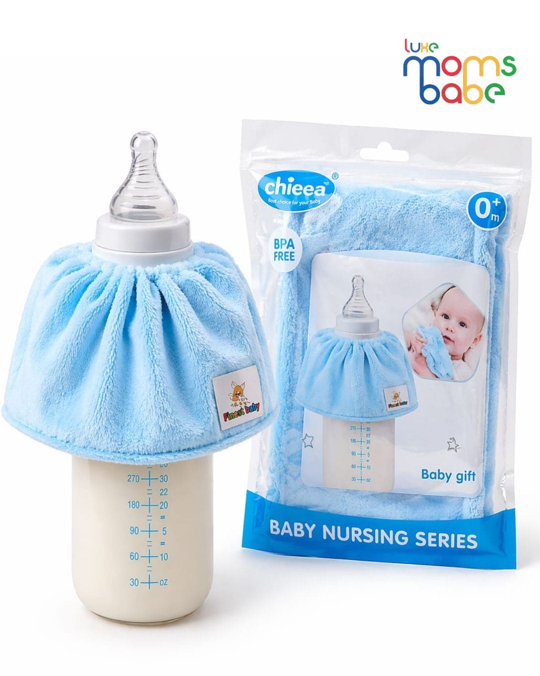baby feeding bottle cover (soft fabric warmer sleeve) luxe moms babe
