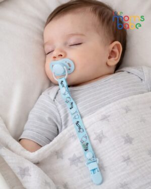 baby pacifier (soother) with pacifier clip luxe moms babe