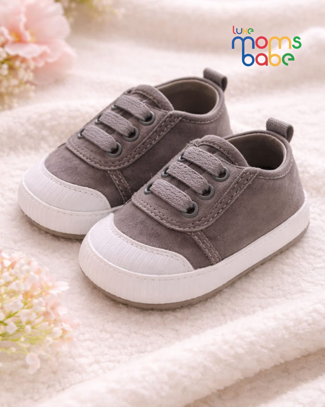 unisex baby toddler canvas sneakers – soft sole first walker shoes (6–18 months)