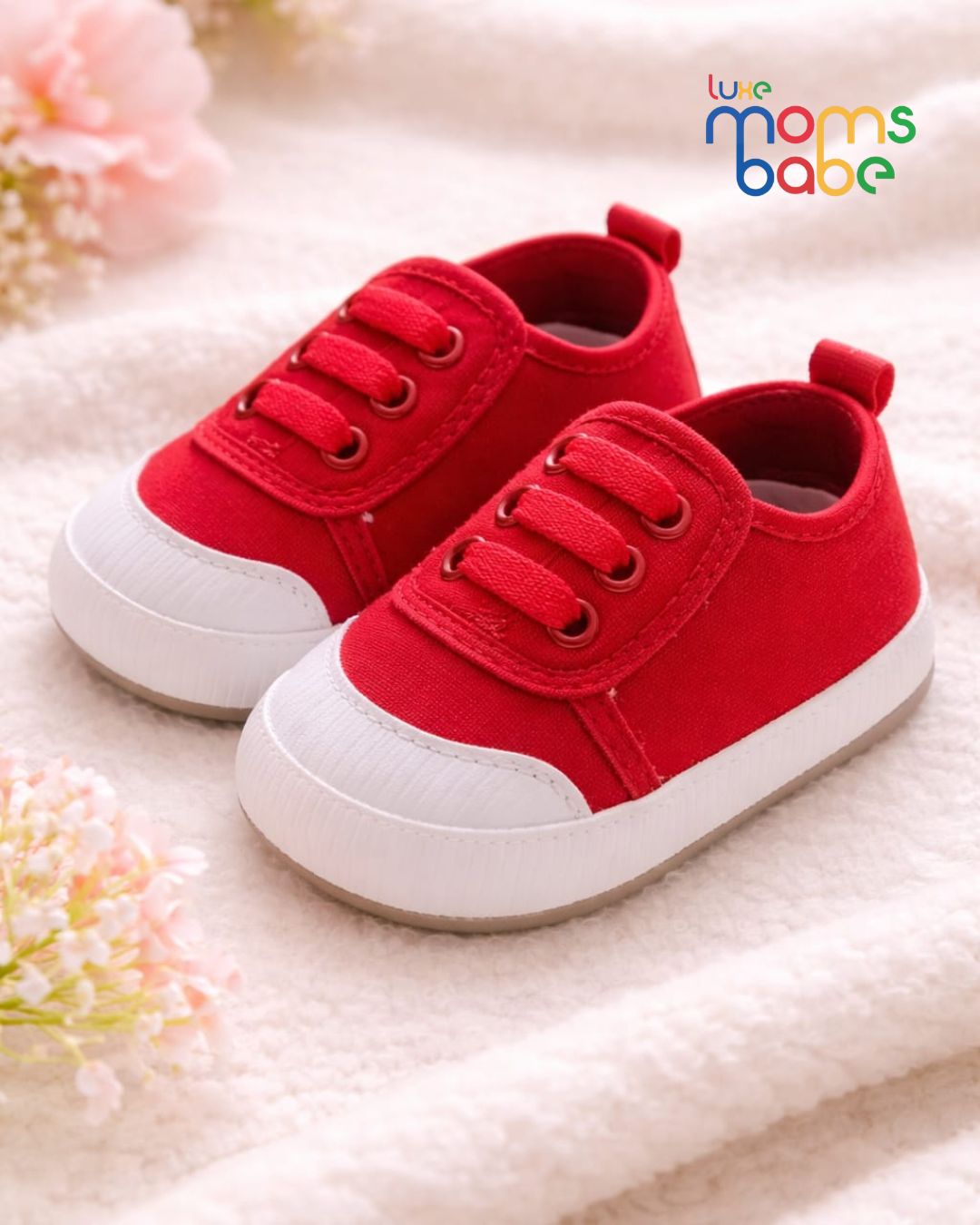 unisex baby toddler canvas sneakers – soft sole first walker shoes (6–18 months)