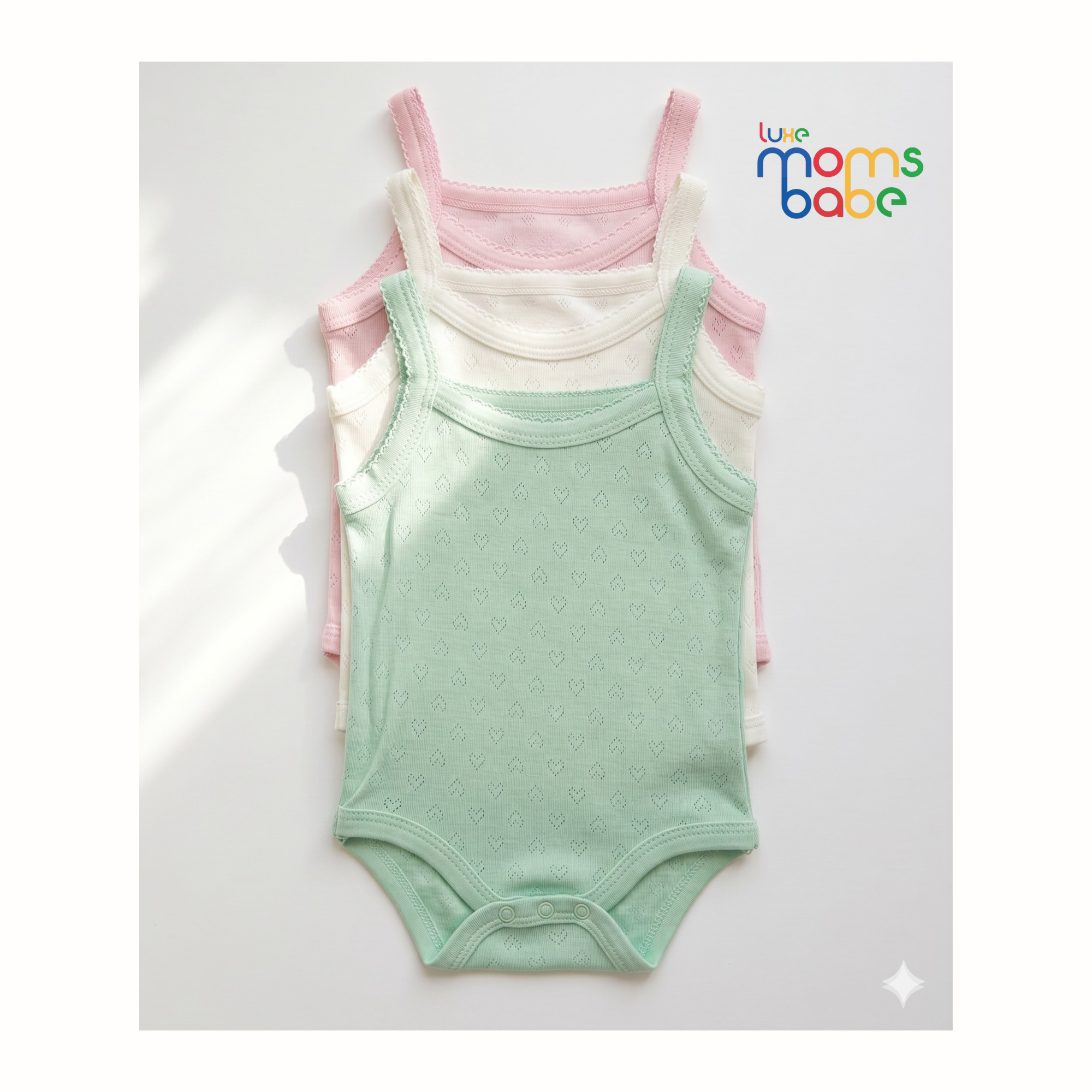 3 pack baby girl cotton singlet bodysuits – soft pointelle knit sleeveless onesies (0–24 months