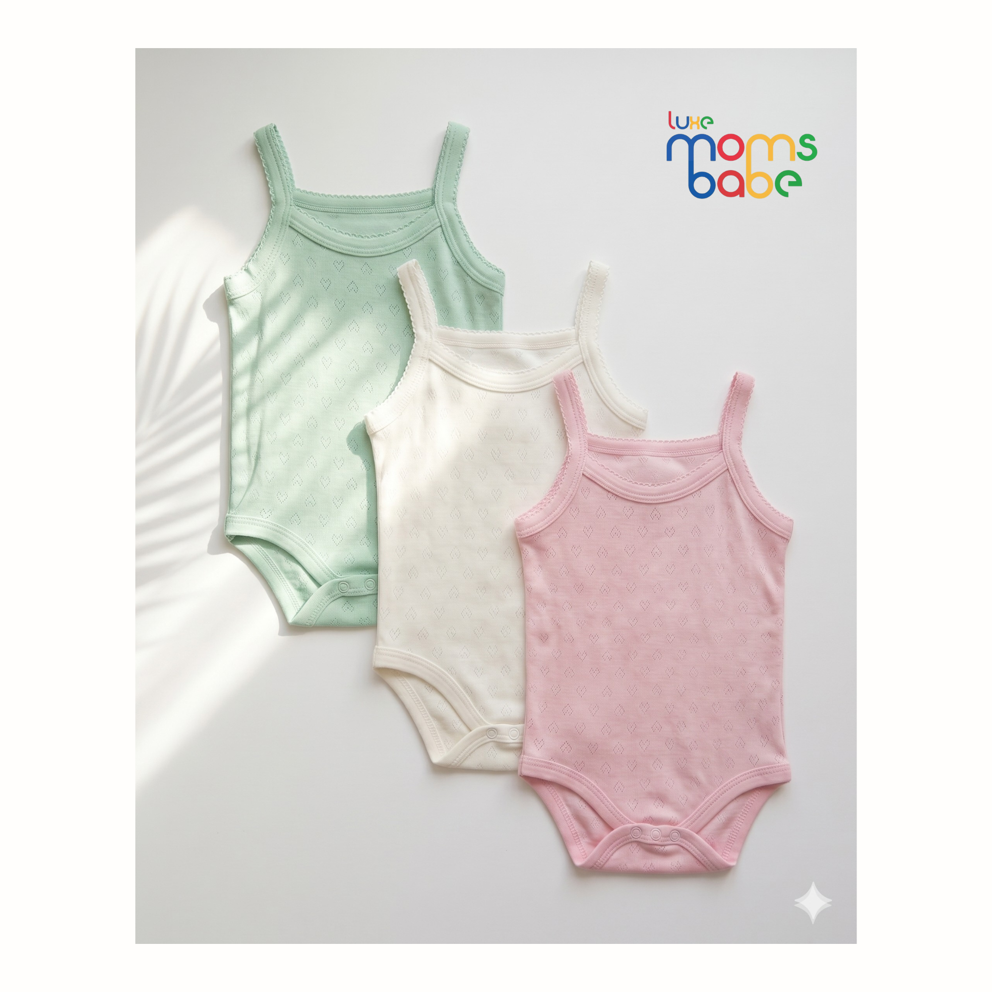 3 pack baby girl cotton singlet bodysuits – soft pointelle knit sleeveless onesies (0–24 months