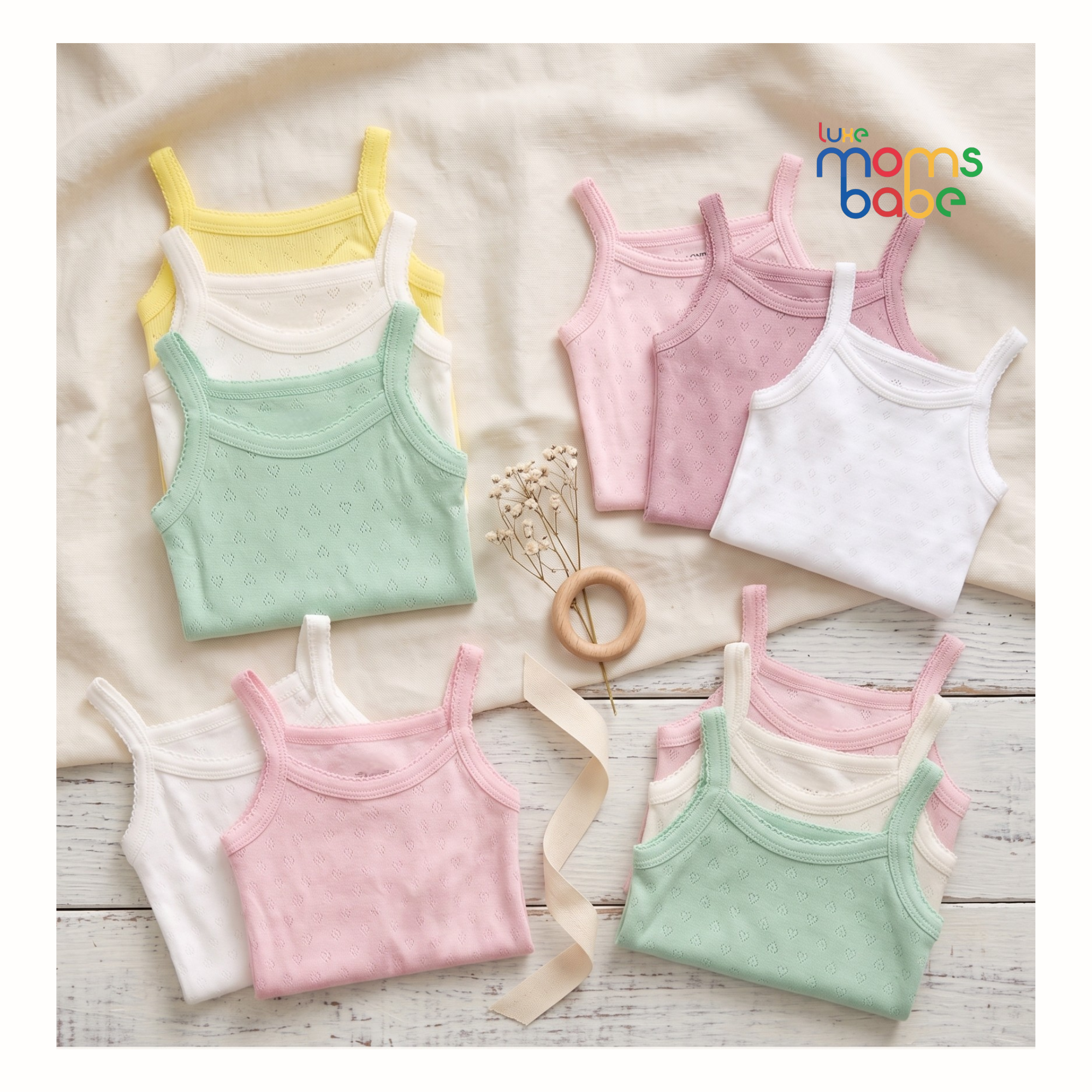 3 pack baby girl cotton singlet bodysuits – soft pointelle knit sleeveless onesies (0–24 months