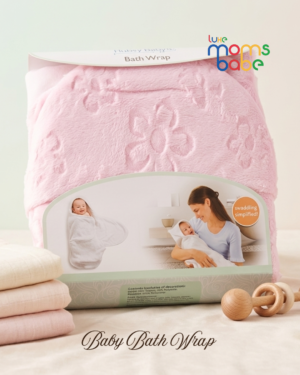 baby bath wrap & newborn swaddle set – soft cotton adjustable wrap blanket (0–12 months)