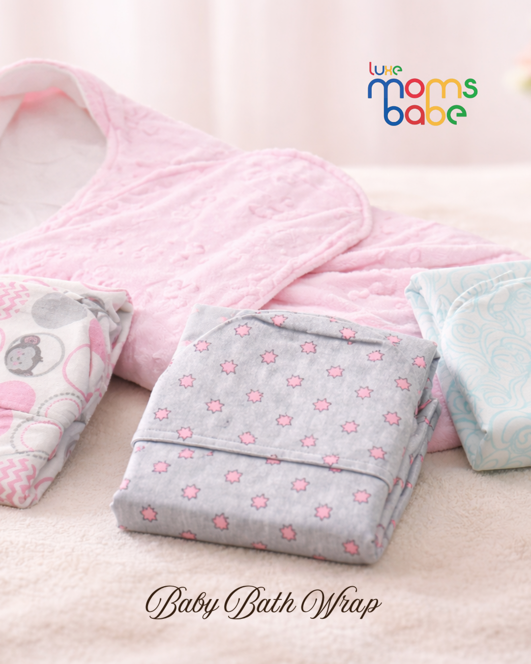 baby bath wrap & newborn swaddle set – soft cotton adjustable wrap blanket (0–12 months) baby bath wrap & newborn swaddle set – soft cotton adjustable wrap blanket (0–12 months)