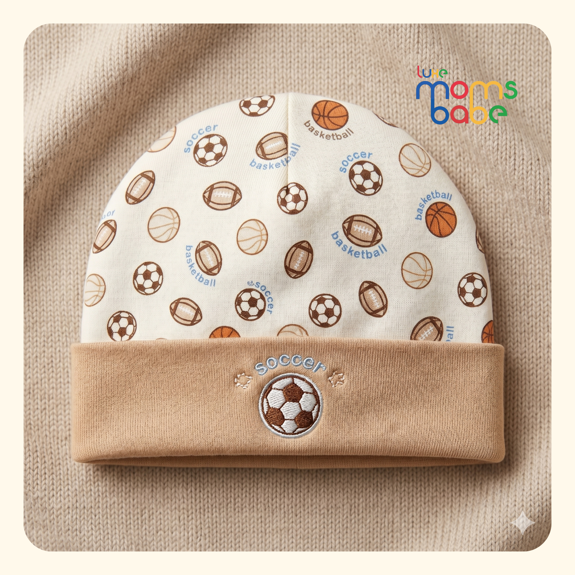 baby unisex cotton teddy print beanie cap 2 pack (0–12 months)