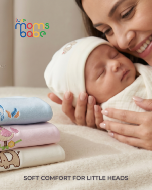 newborn baby cotton beanie caps set – soft & breathable (0–12 months)
