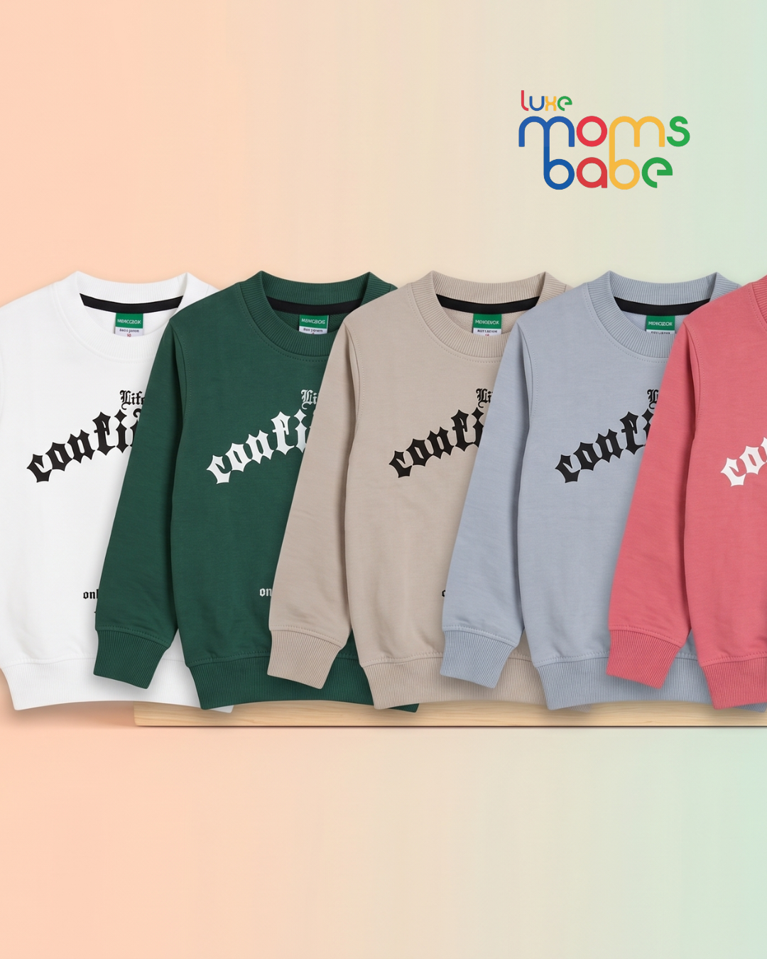 kids confidence graphic sweatshirt – cotton crewneck kids confidence graphic sweatshirt – cotton crewneck