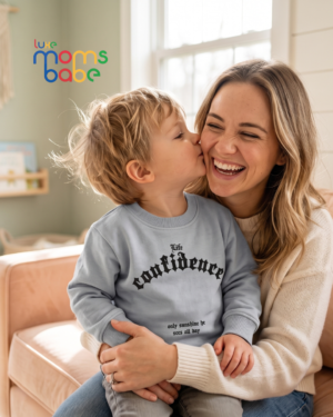 kids confidence graphic sweatshirt – cotton crewneck