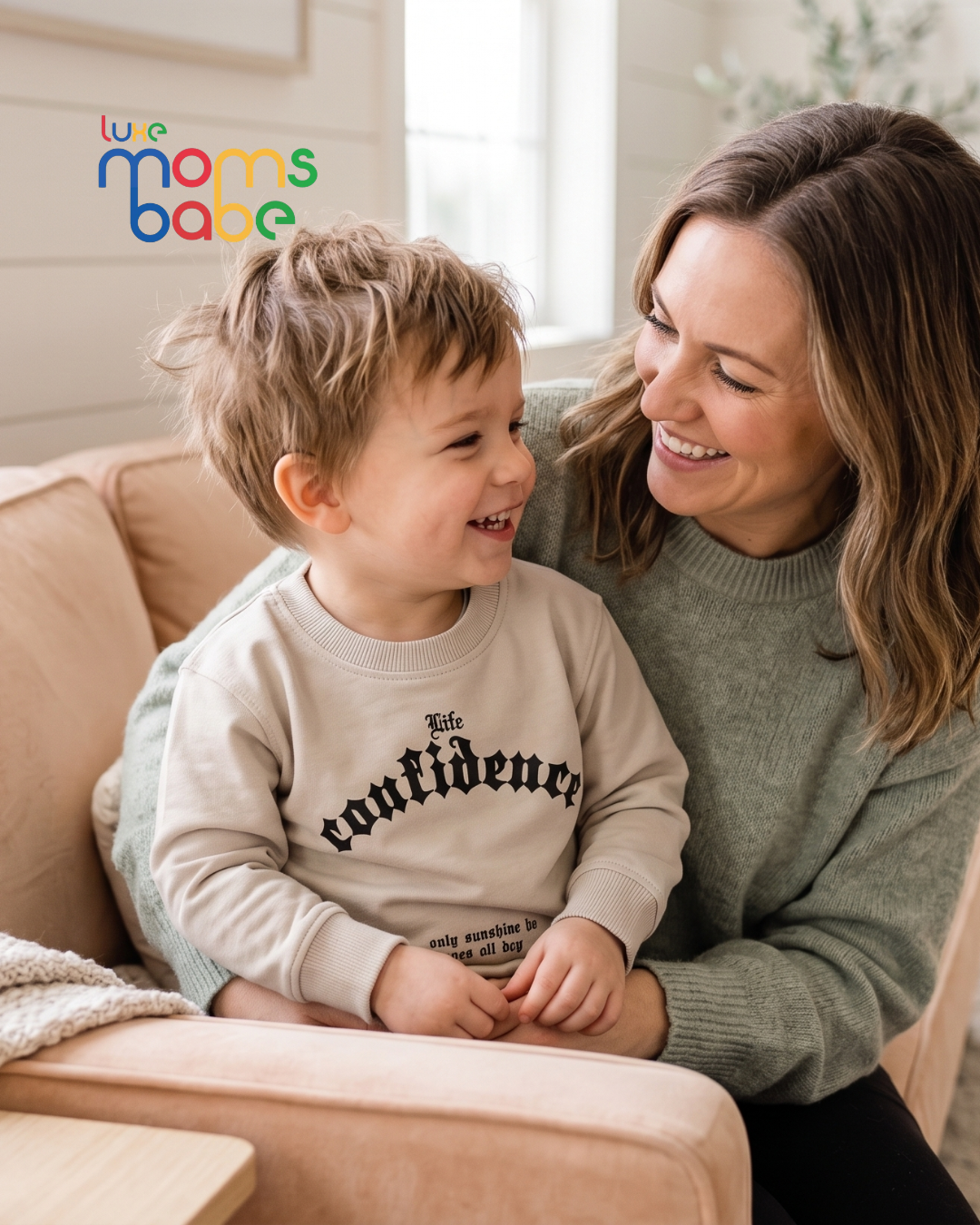 kids confidence graphic sweatshirt – cotton crewneck kids confidence graphic sweatshirt – cotton crewneck