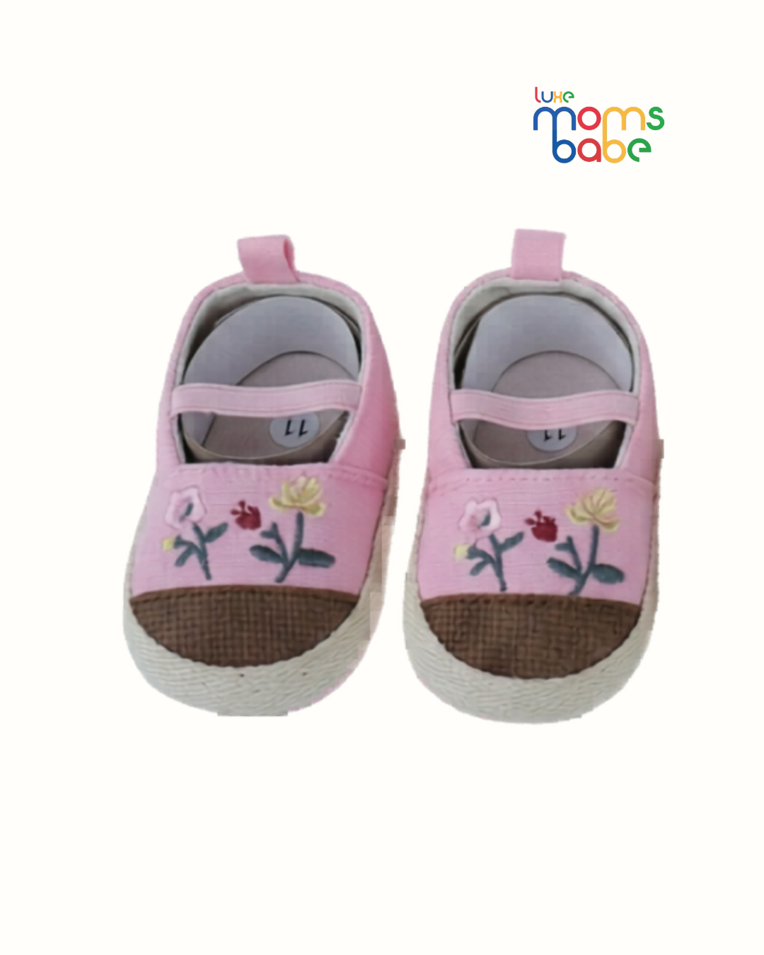 baby first walker shoes – floral embroidered soft sole sneakers (6–18 months)