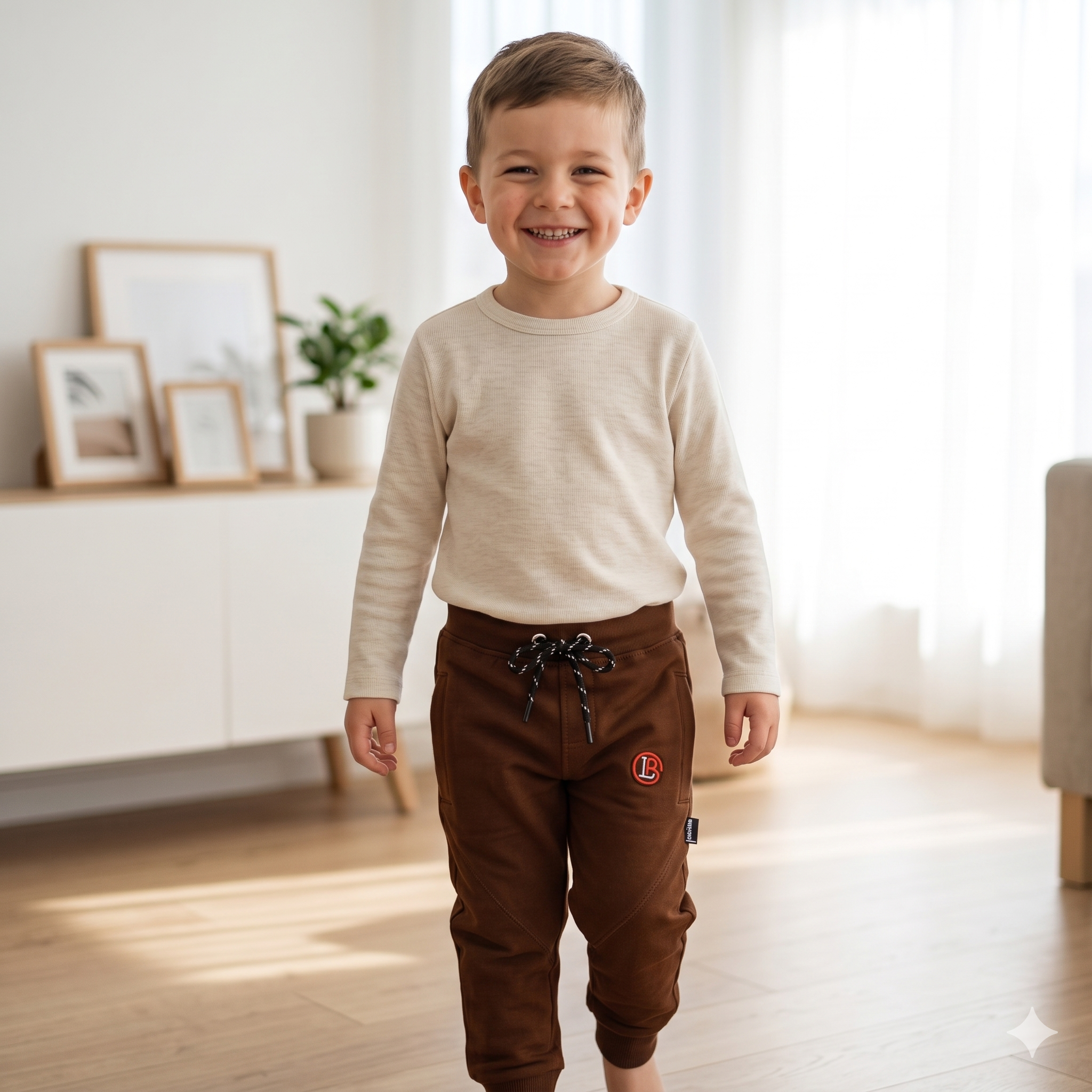 kids cotton jogger pants with drawstring waist & ribbed cuffs (1–6 years) kids cotton jogger pants with drawstring waist & ribbed cuffs (1–6 years)