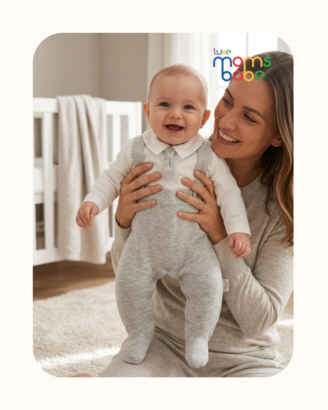 baby boy mock suit romper – 100% cotton formal outfit with bow tie & suspender design (3–24 months)