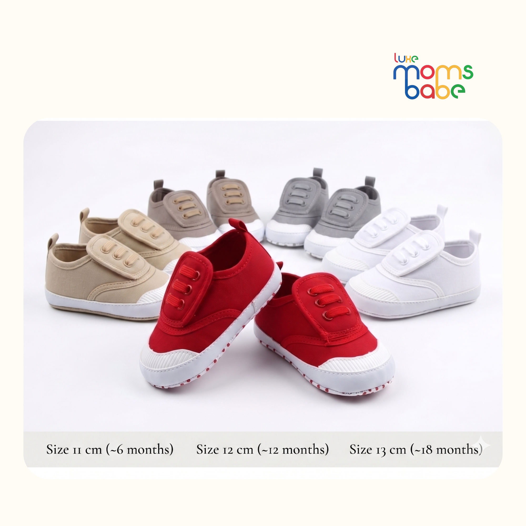 unisex baby toddler canvas sneakers – soft sole first walker shoes (6–18 months)