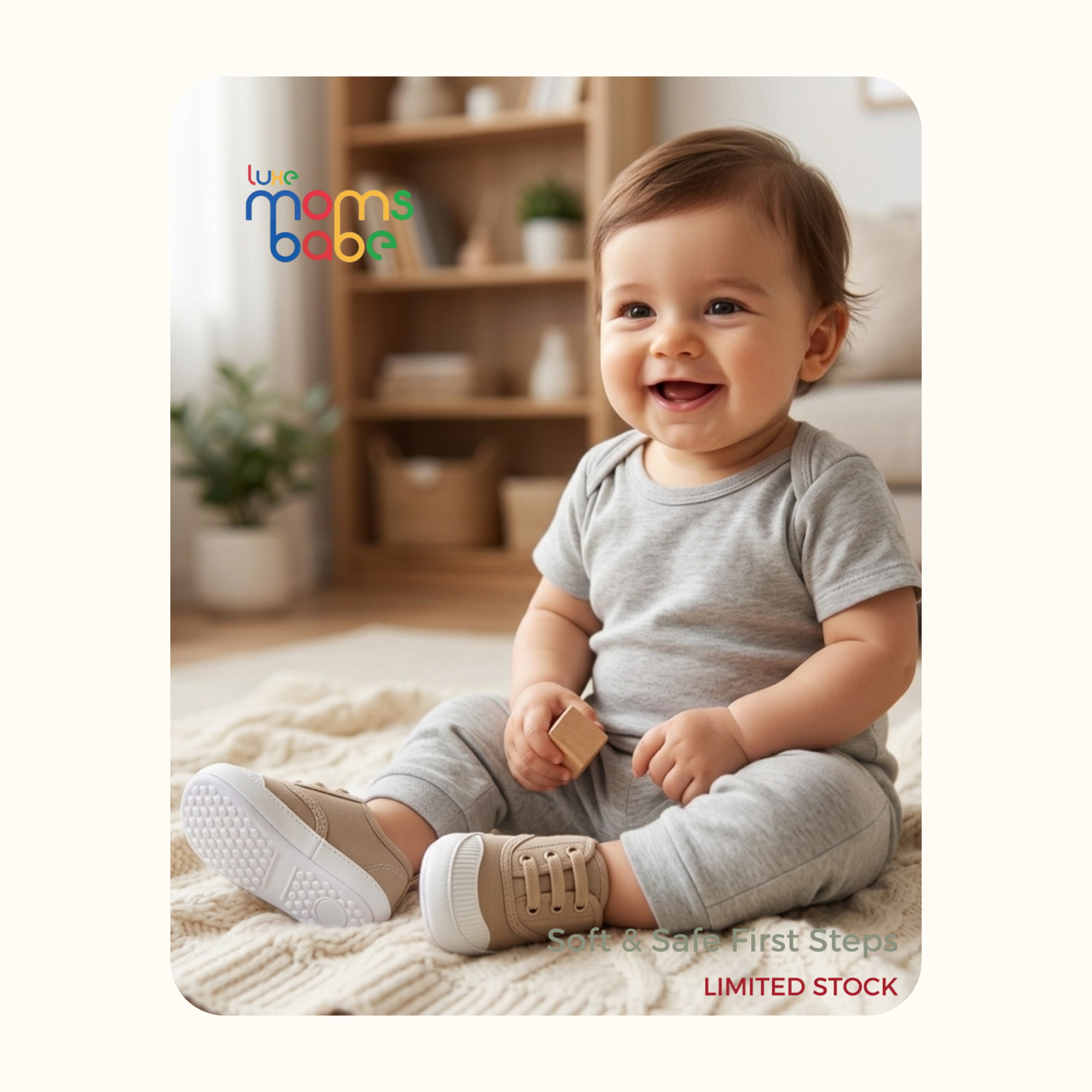 unisex baby toddler canvas sneakers – soft sole first walker shoes (6–18 months)