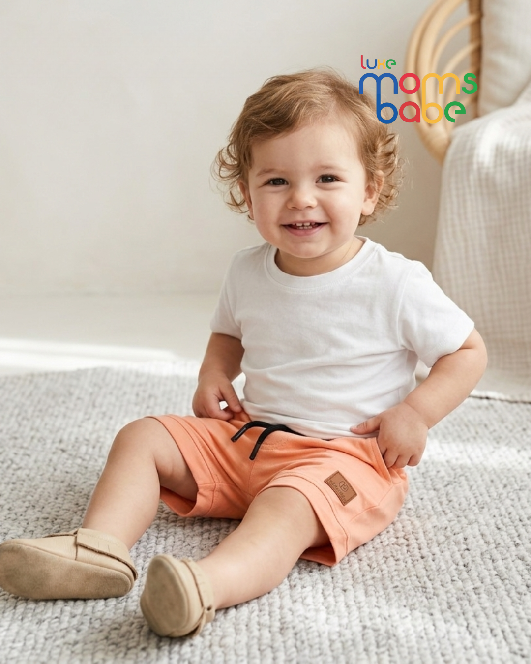 children’s cotton jogger shorts – elastic drawstring waist, soft & breathable (3 months – 5 years) children’s cotton jogger shorts – elastic drawstring waist, soft & breathable (3 months – 5 years)