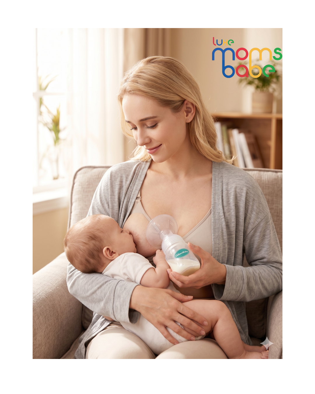 baby silicone breast pump – manual, bpa free, portable milk collector
