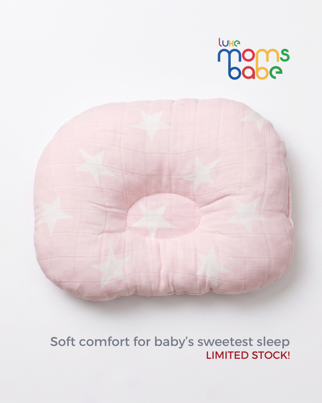 infant pillow – soft & breathable baby support (26 x 20 cm)