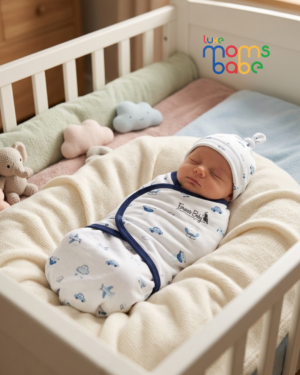 forever baby original swaddle wrap with cap – 100% cotton (0–6 months)