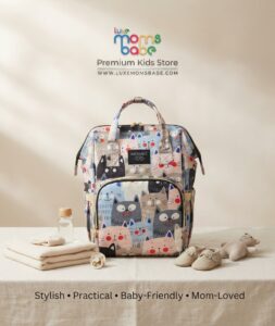 Cute Cat Multi-Functional Diaper Backpack